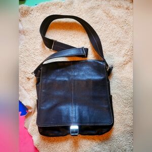 Coach Black Messenger Leather Bag